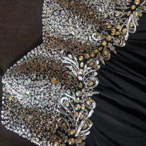 Elegant Strapless Beaded Gown